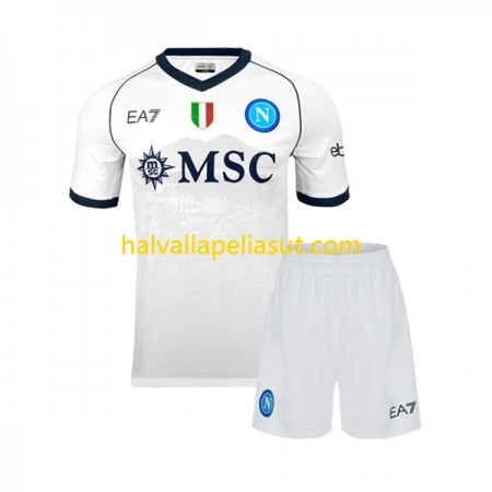 Jalkapallo Pelipaidat/Peliasut SSC Napoli Lasten Vieraspaita 2023-2024 Lyhythihainen